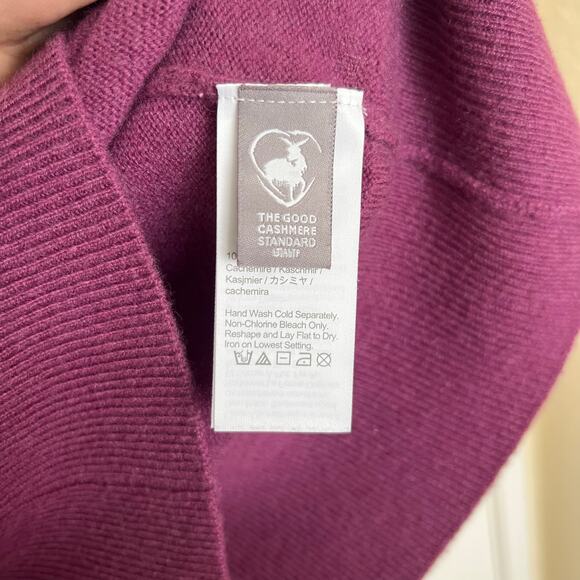 J.Crew Cashmere Crewneck Sweater Purple Plum Classic Soft Lightweight Knit - Picture 6 of 13